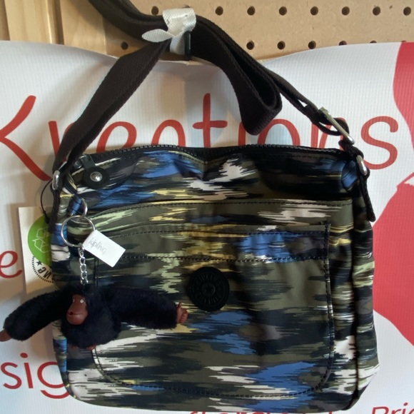 Kipling Sebastian Camo Crossbody Bag - Picture 1 of 5